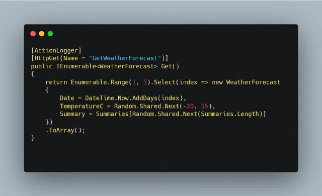 Web Api logging attribute